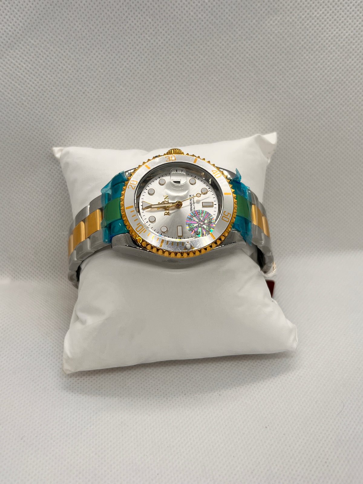 RIZ Two-Tone Dive Style Rotating Bezel Date Men's Watch