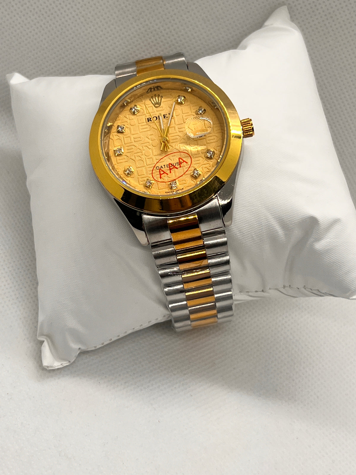 ORV Regal Two-Tone Stainless Steel Date Men's Watch