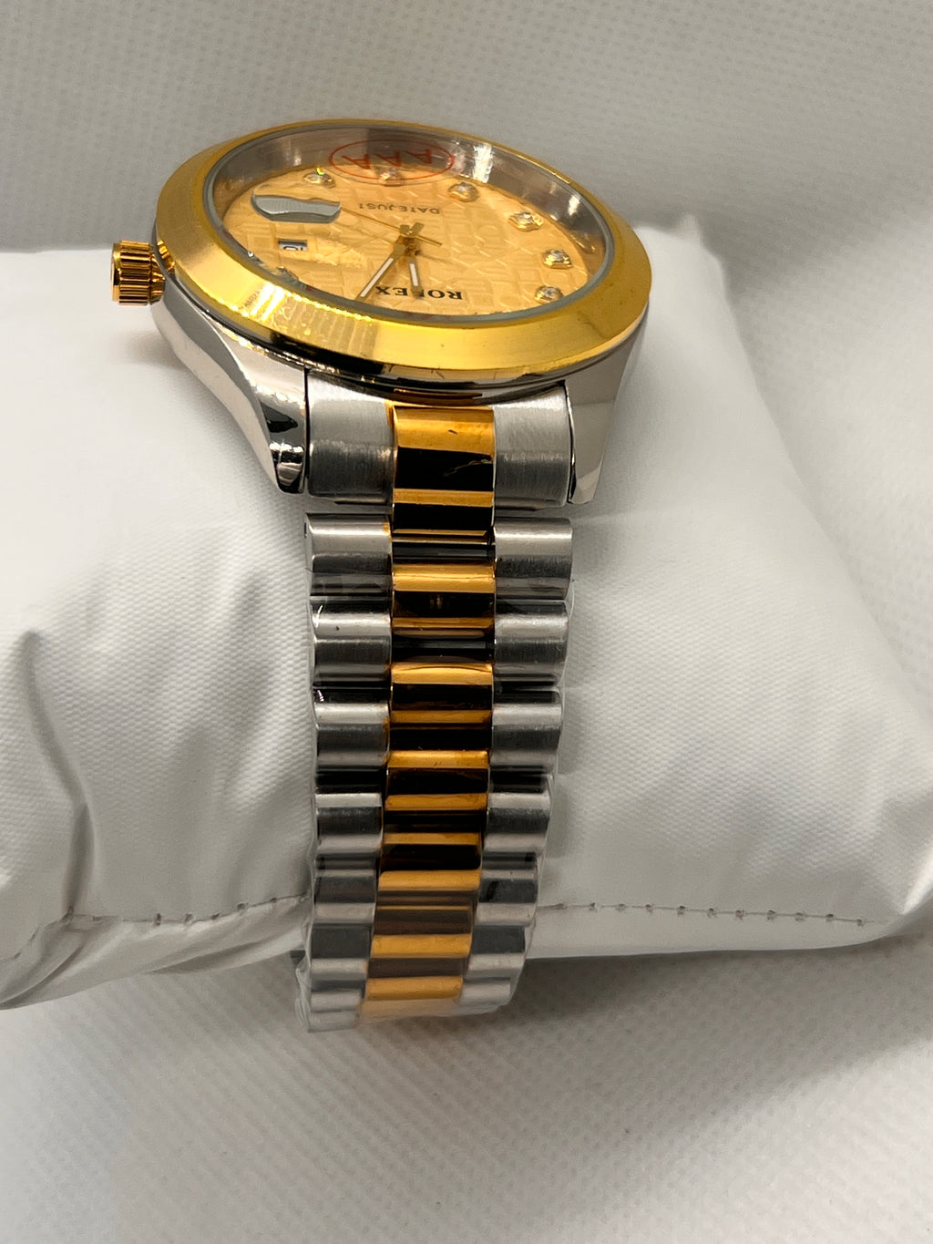 ORV Regal Two-Tone Stainless Steel Date Men's Watch