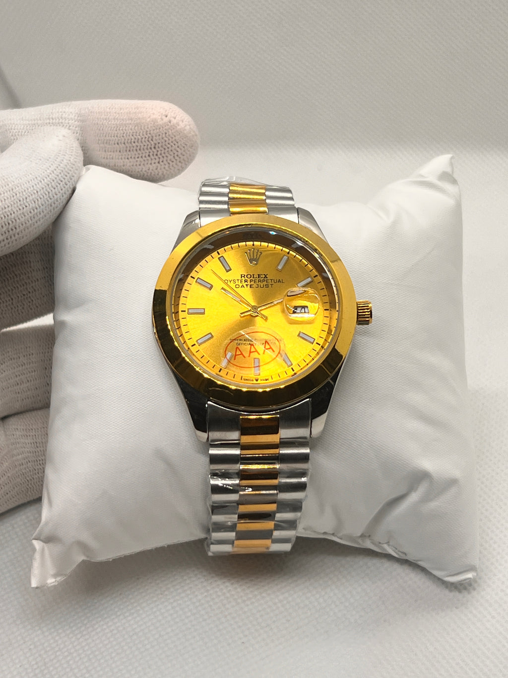 ORV Regal Two-Tone Stainless Steel Date Men's Watch