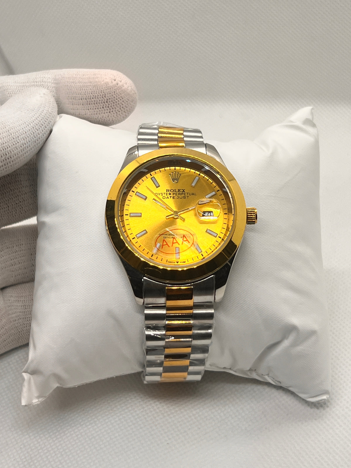 ORV Regal Two-Tone Stainless Steel Date Men's Watch