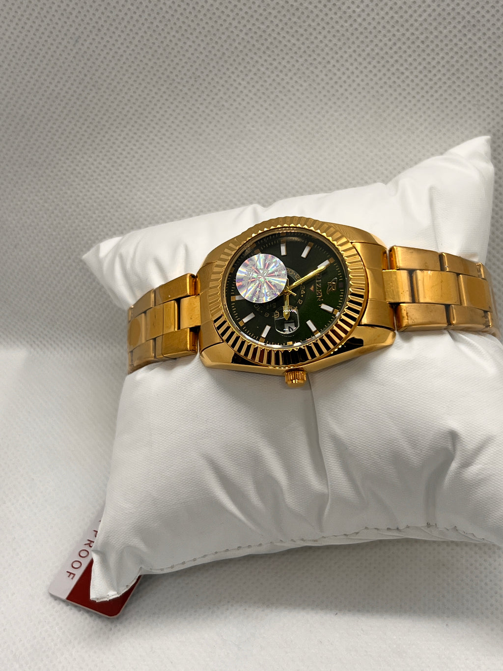 RIZ Fluted Bezel Sub-Dial Date Quartz Women's Watch
