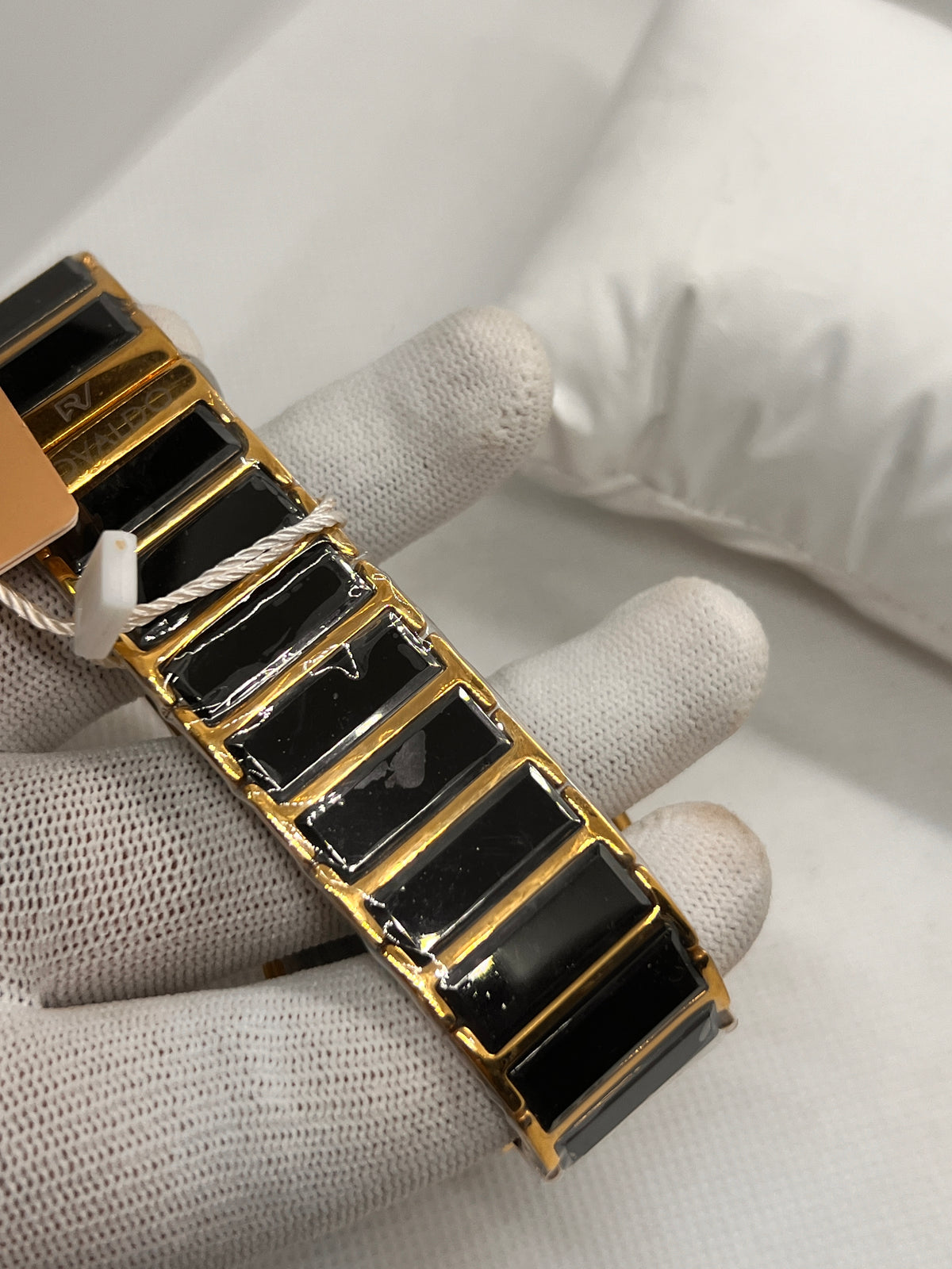 RVD Sapphire Black Gold Faceted Bezel Date Men's Watch