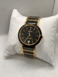 RVD Sapphire Black Gold Faceted Bezel Date Men's Watch