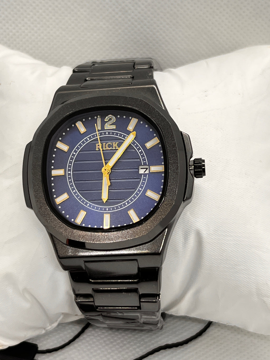 RCK Octagon Ribbed Dial Date Quartz Men's Watch