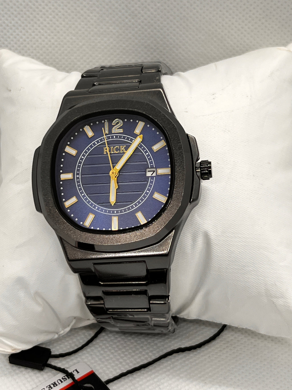 RCK Octagon Ribbed Dial Date Quartz Men's Watch