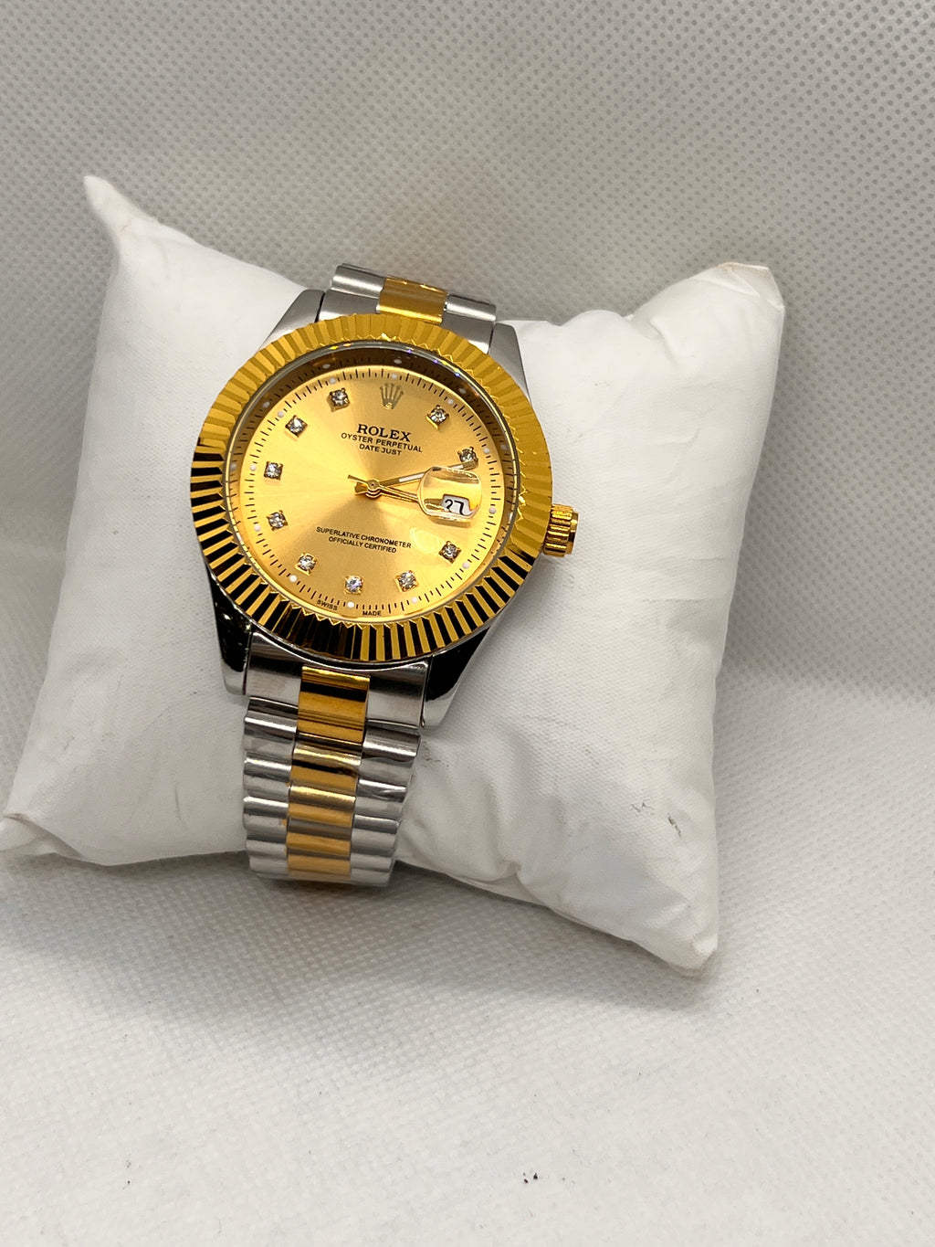 ORV Regal Fluted Bezel Automatic Two-Tone Men's Watch