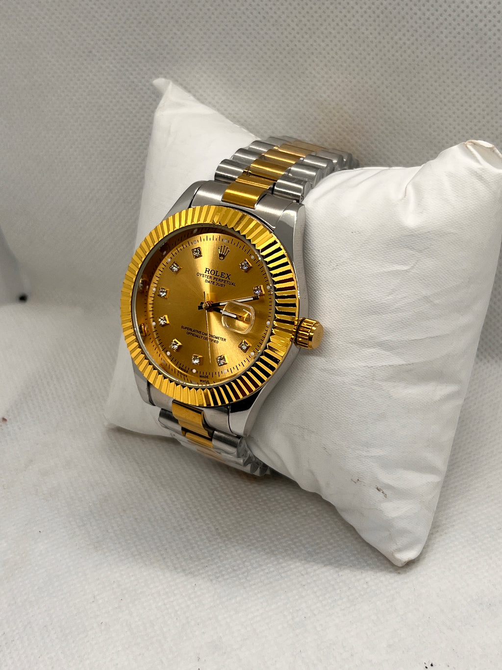 ORV Regal Fluted Bezel Automatic Two-Tone Men's Watch