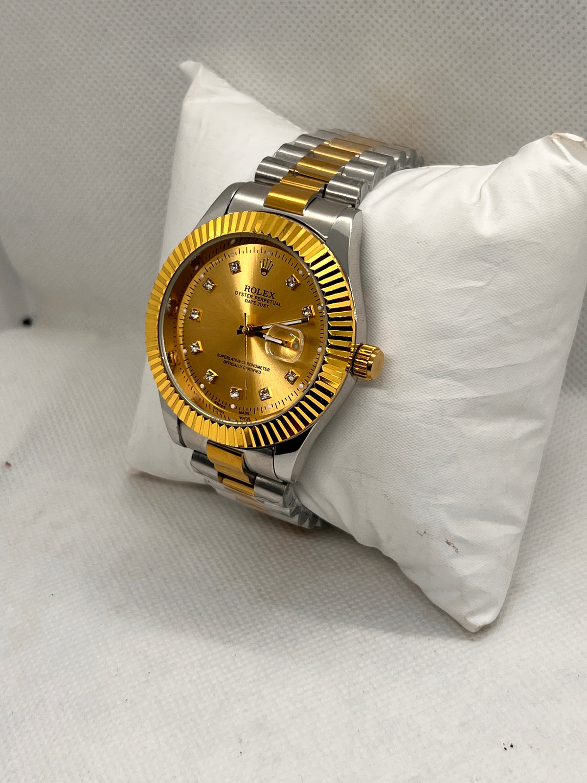 ORV Regal Fluted Bezel Automatic Two-Tone Men's Watch