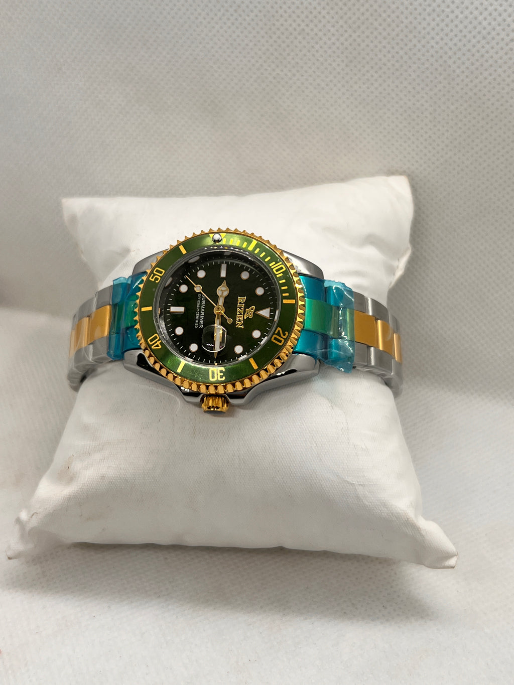 RIZ Two-Tone Dive Style Rotating Bezel Date Men's Watch